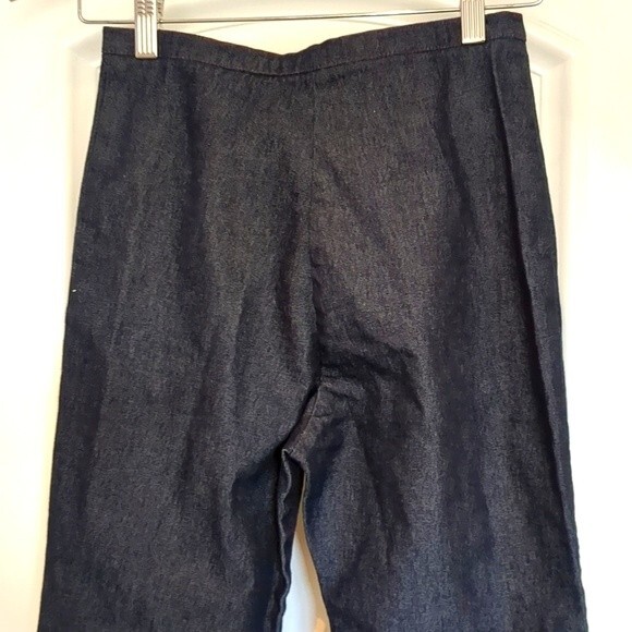 MARIO & GENA FLOWER PANTS EMBROIDERED RICK RACK TRIM CROP BELL BOTTOMS Vintage - Picture 6 of 10